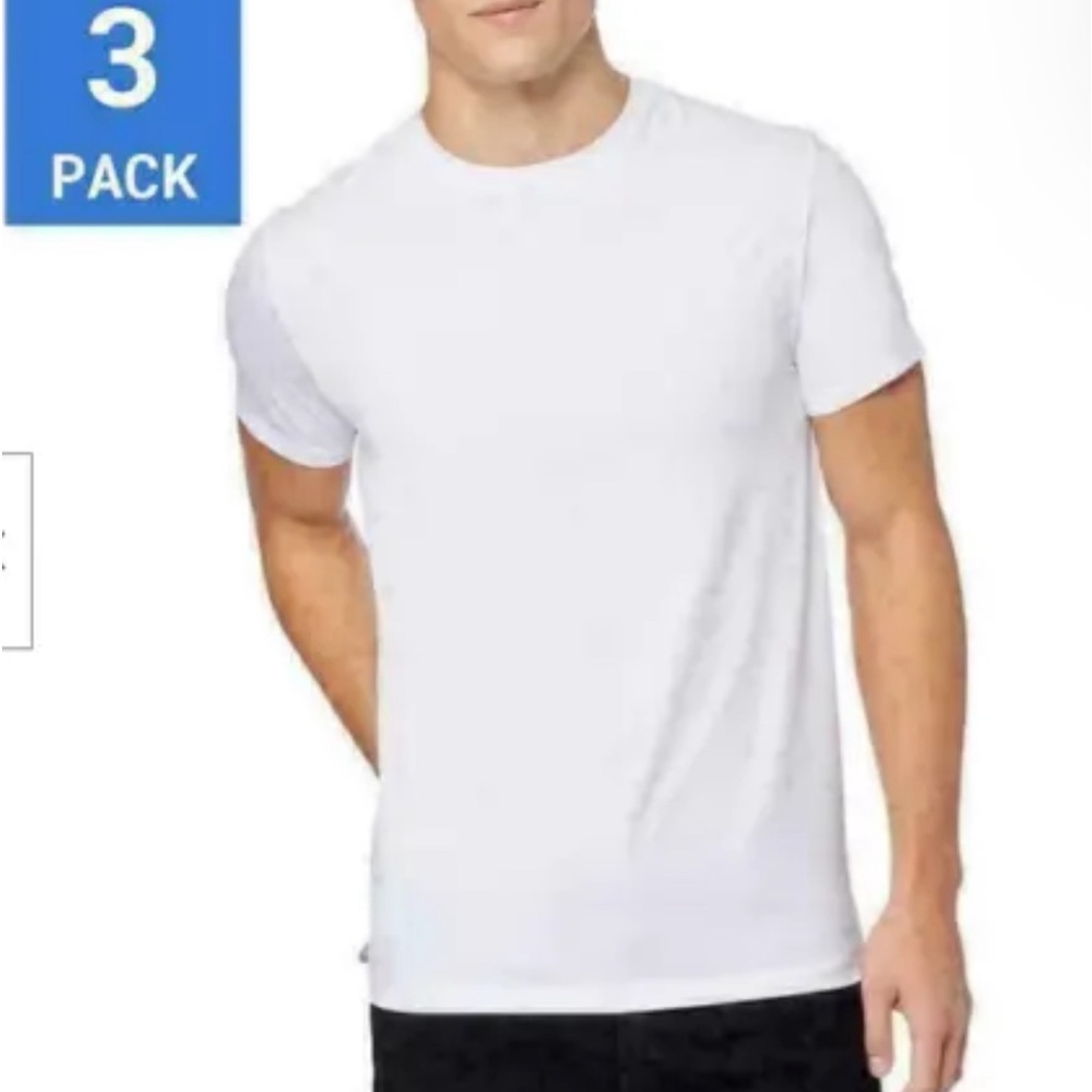 32 Degrees Cool Men's 3 Pack Short Sleeve Crew Neck T-Shirt  white Men’s  Large